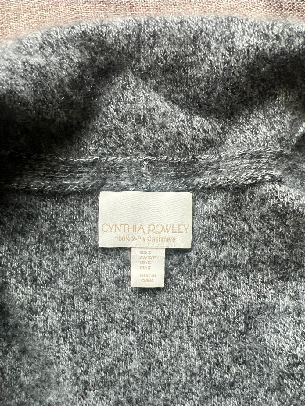 Cynthia Rowley Heathered Gray Open-Front Cardigan - Picture 3 of 6